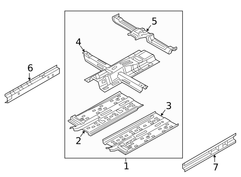 Floor & Rails for 2020 Hyundai Elantra #1