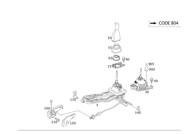 2032606809 - : Shift Mechanism for Mercedes-Benz: 180C, C230, C240, C32 AMG, C320, C55 AMG, CLK320, CLK350, CLK500, CLK55 AMG, CLK550, CLK63 AMG Image