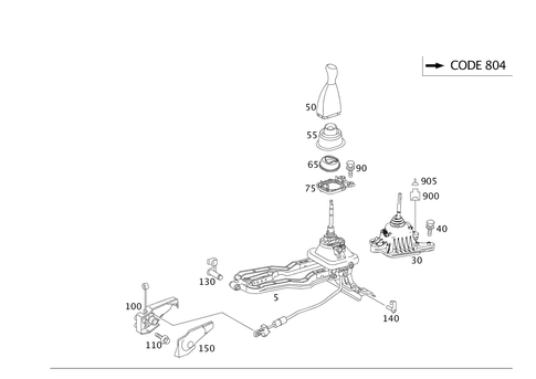 Floor Shift, Mechanical Six-Gear Transmission for 2005 Mercedes-Benz CLK500 #0