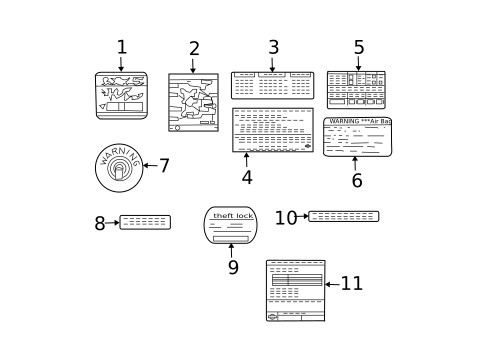 Labels for 2002 Nissan Xterra #0