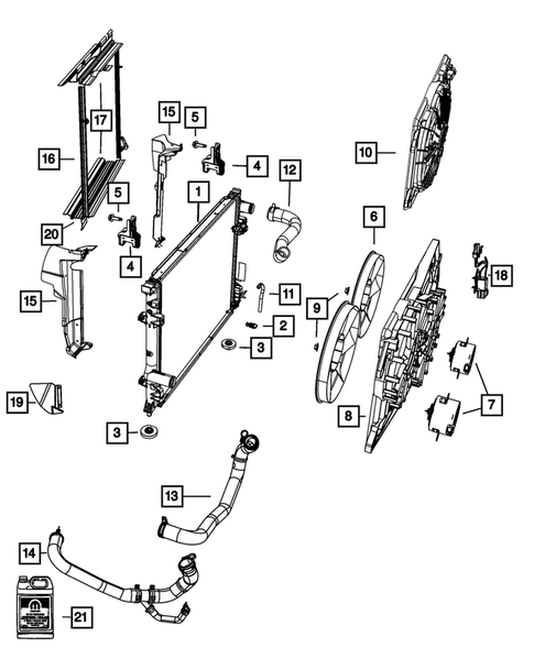 Radiator and Related Parts; Charge Air Cooler for 2013 Chrysler 300 #0