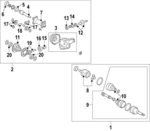 9036343001 - Front Drive Axle: Output Shaft Bearing for Lexus: GX460, GX470, LX470 Image