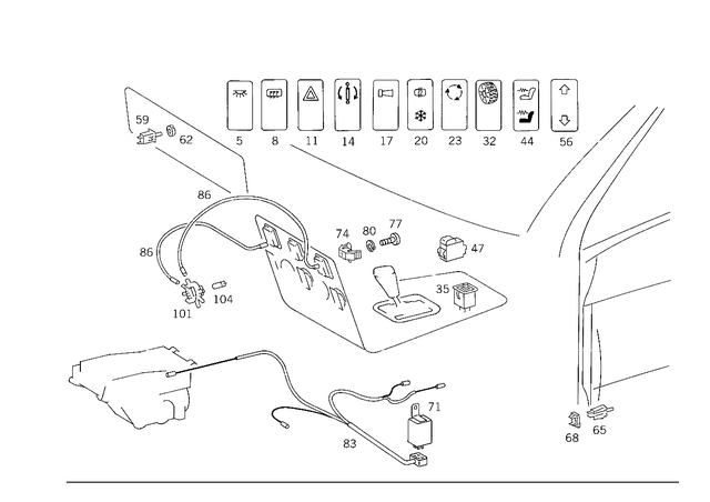 1268204215 - : Light Guide for Mercedes-Benz Image