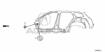 91616S9A000 - Interior/Bumper: BLOCK, FR. PILLAR (LOWER) (INNER) for Acura Image