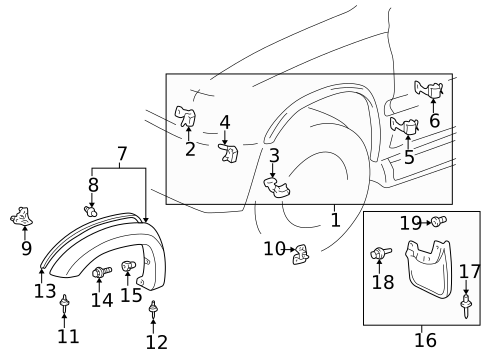 Exterior Trim - Fender for 1997 Toyota 4Runner #0