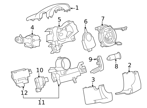 Shroud, Switches & Levers for 2011 Chevrolet Traverse #0