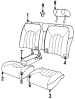 BEC20377LEG - Body: Seat Back Assembly for Jaguar Image