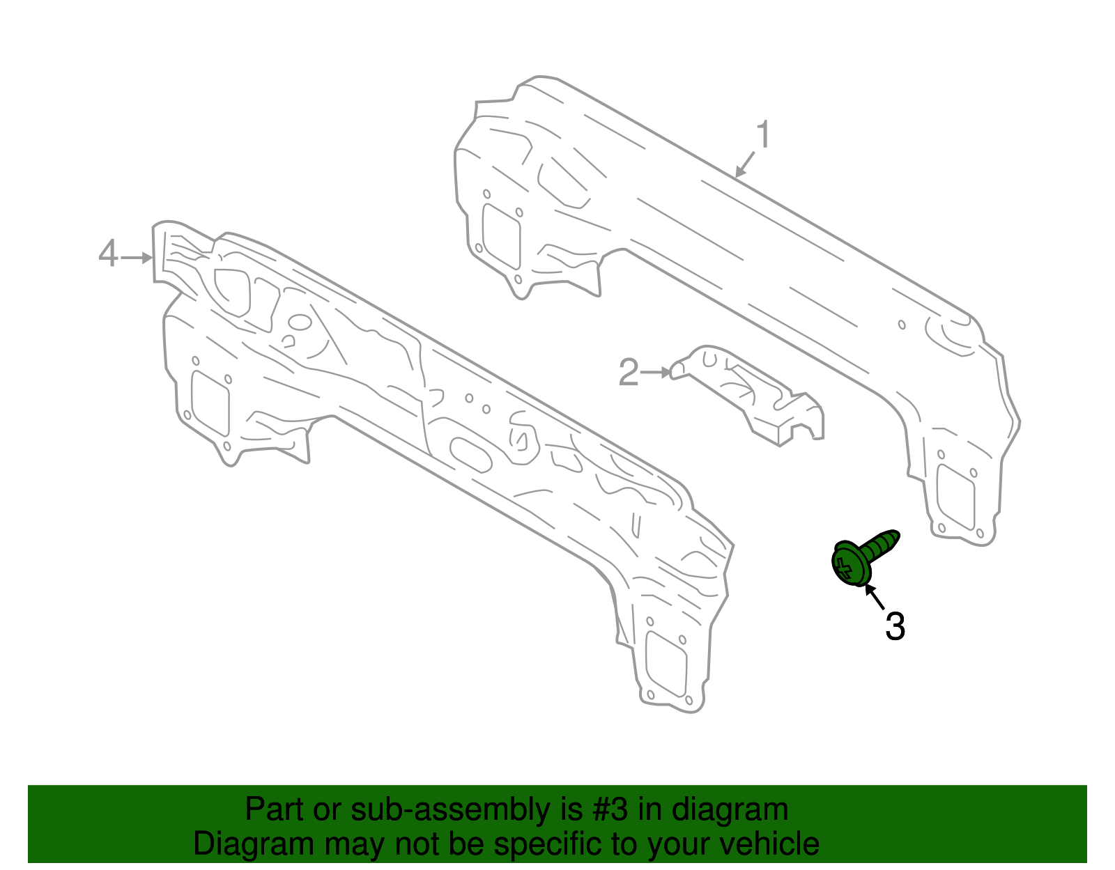 Rear Body Panel Screw - Porsche (N-911-883-01)
