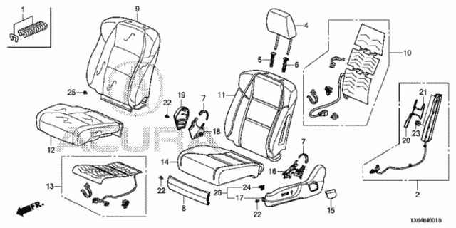 Front Seat (L.) (Power Seat) for 2017 Acura ILX #0