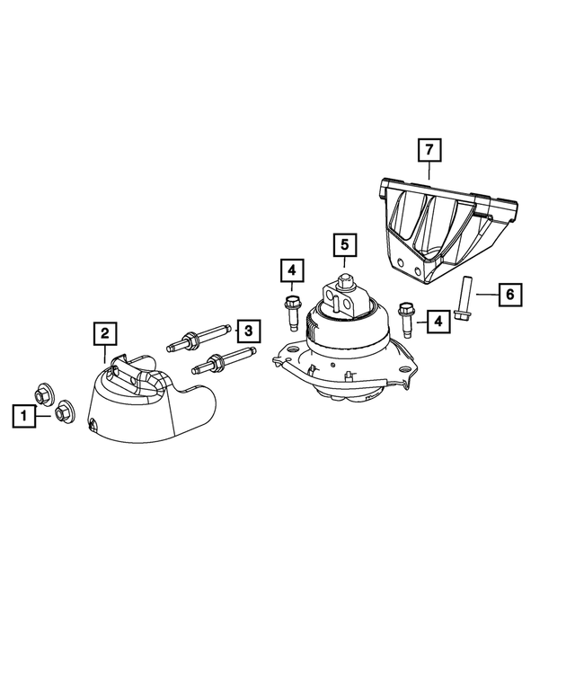 « 6102019 – 6.4L Gas; Engine : Tête Hexagonale Boulon Et Rondelle, Montage pour Mopar Image »