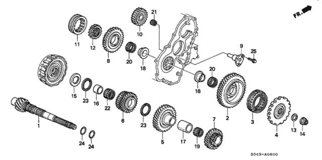 AT Countershaft (A4RA) for 1997 Honda Civic #0
