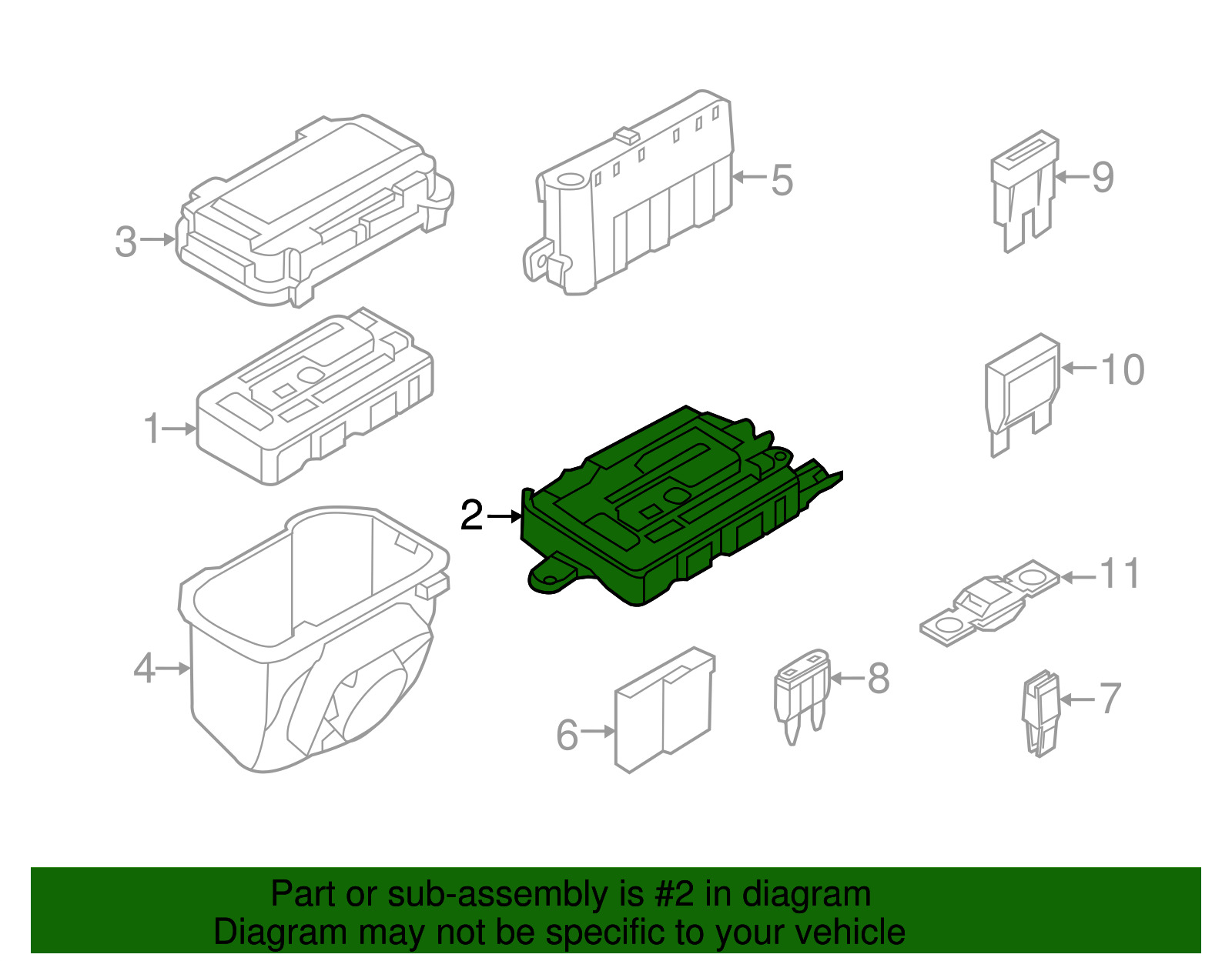 20122021 BMW Fuse & Relay Box 61149259466 BMW OEM Parts