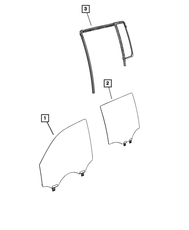 68426501AA - : Rear Door Glass, Left for Mopar Image