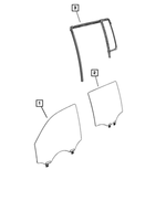 68434559AH - : Rear Door Glass Run Weatherstrip, Left for Mopar Image