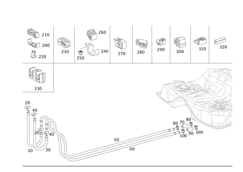 Fuel Lines, Diesel Vehicles for 2012 Mercedes-Benz S400 #0