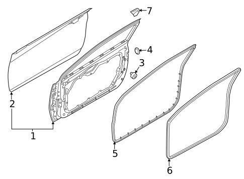 Door & Components for 2014 Hyundai Elantra Coupe #0