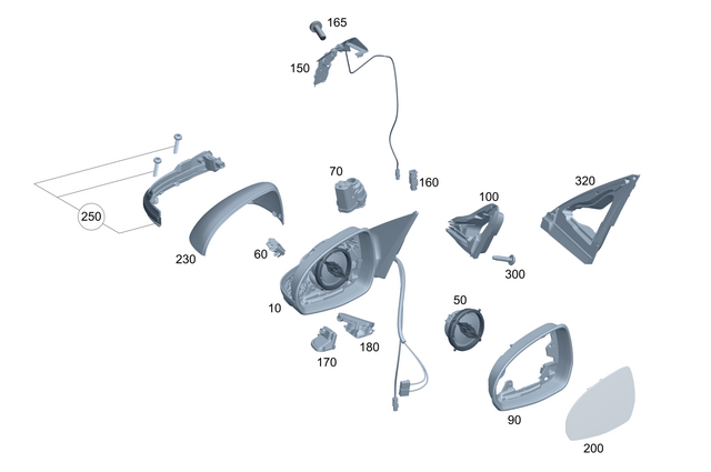 2238103204 - : Mirror Body for Mercedes-Benz Image