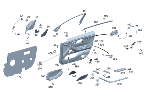 Front Door Trim for 1991 Mercedes-Benz 350SD #0