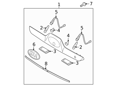 License Lamps for 2009 Kia Sportage #0