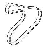 252122B140 - Cooling System: Serpentine Belt for Kia: Rio, Soul Image