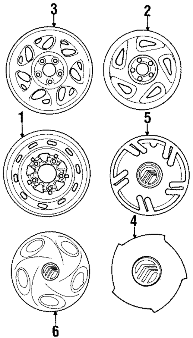 F3XY1130A - Suspension: Center Cap for Ford Image
