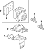 5WA614235C - : ABS Pump Assembly Bracket for Volkswagen: Golf R, GTI Image