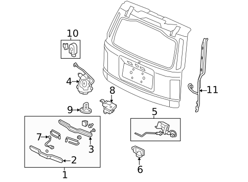 Back Glass for 2014 Honda Pilot #0