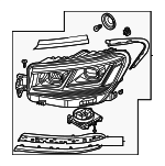 3CN941035E - Electrical: Headlamp Assembly for Volkswagen: Atlas, Atlas Cross Sport Image