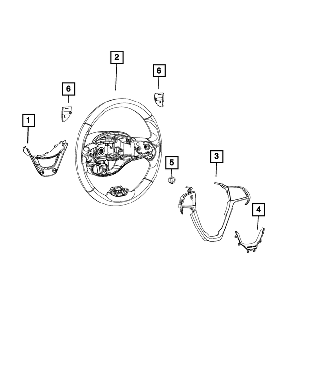 5QV36XSAAB - Steering: Steering Wheel Bezel for Mopar Image