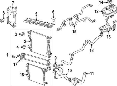 Radiator & Components for 2024 Jeep Gladiator #0