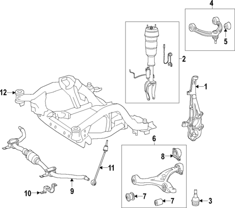 Front Suspension for 2016 Mercedes-Benz GLE450 AMG #1