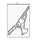 G6241ZN9MA - Body: Inner Hinge Pillar for Nissan: Versa Image image