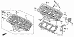 12100RDJ305 - Engine: CYLINDER HEAD ASSY., FR. for Honda Image image