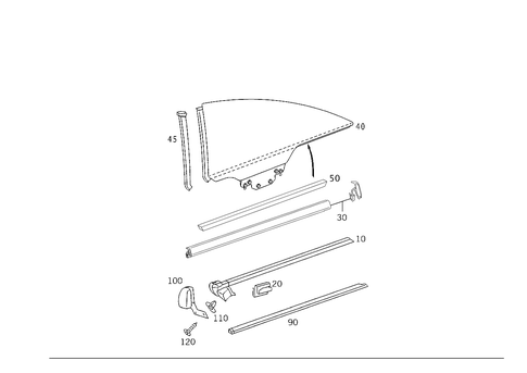 Rear-Side Window for 2005 Mercedes-Benz CL 500 #0