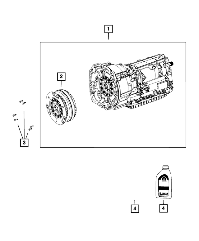 R8271078AB - Transmission: With Torque Converter Transmission, Remanufactured for Mopar Image image