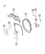 52014743AA - Cooling: Radiator Side Air Seal, Left for Ram: 2500, 3500 Image