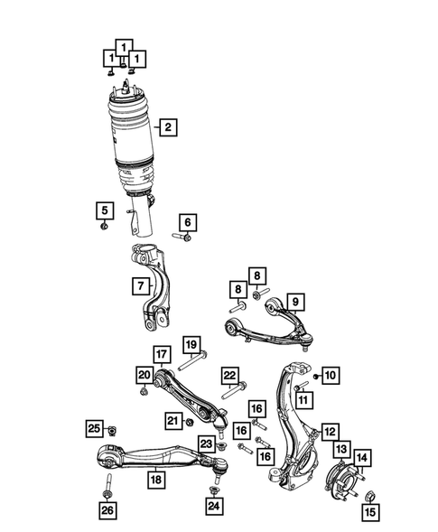 Front Suspension, Strut and Cradle for 2024 Jeep Grand Cherokee #1