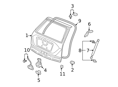 Liftgate for 2007 Honda CR-V #0