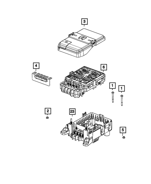 Power Distribution, Fuse Block, Junction Block, Relays and Fuses for 2023 Jeep Grand Cherokee #2