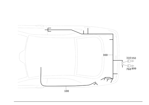 Cable Harness in Luggage Compartment for 2008 Mercedes-Benz CLK63 AMG #0