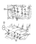 4645977AB - Interior Trim: Rear Seat Pivot Bracket for Mopar Image