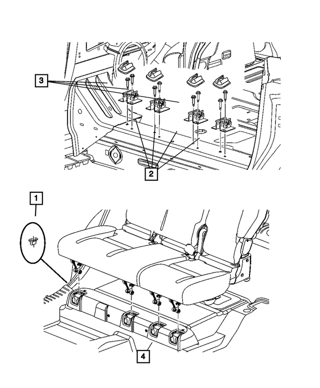 6100586 - Interior Trim: Hex Head Bolt And Coned Washer for Mopar Image
