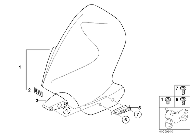 46627671147 - : Fillister Head Screw - M6X25 for BMW-Motorrad Image