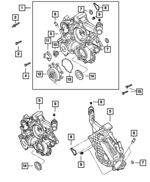 Timing Belt/Chain and Cover and Balance Shaft for 2013 Ram 1500 #1