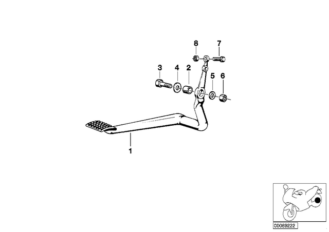 35211241952 - Pedals: Brake Lever -  for BMW-Motorrad Image
