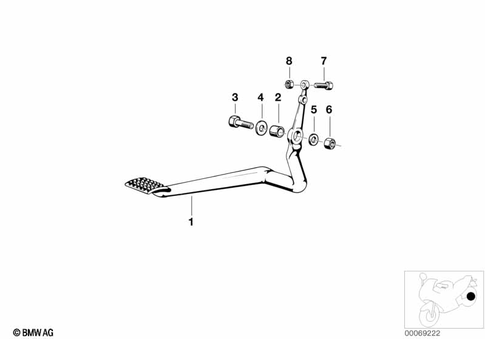 Brake Pedal, Connection Linkage for 1984 BMW-Motorrad R 100 RT #0