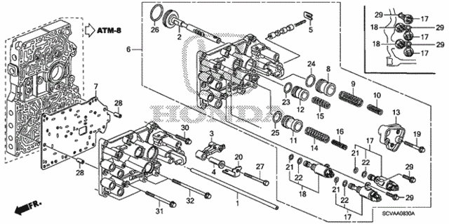 AT Servo Body for 2008 Honda Element #0