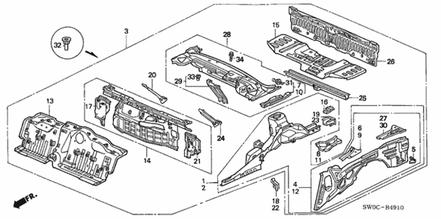 Rear Panel for 2004 Acura NSX #0