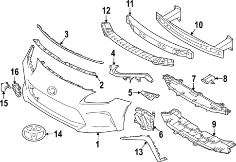 パーツ FRO Bumper & Components - Front for 2022 Toyota GR86 | OEM Parts Online