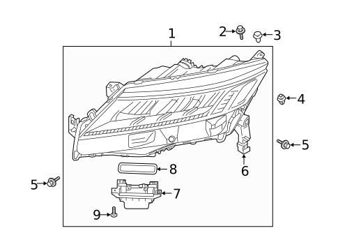 Headlamp Components for 2025 Mitsubishi Outlander Sport #0